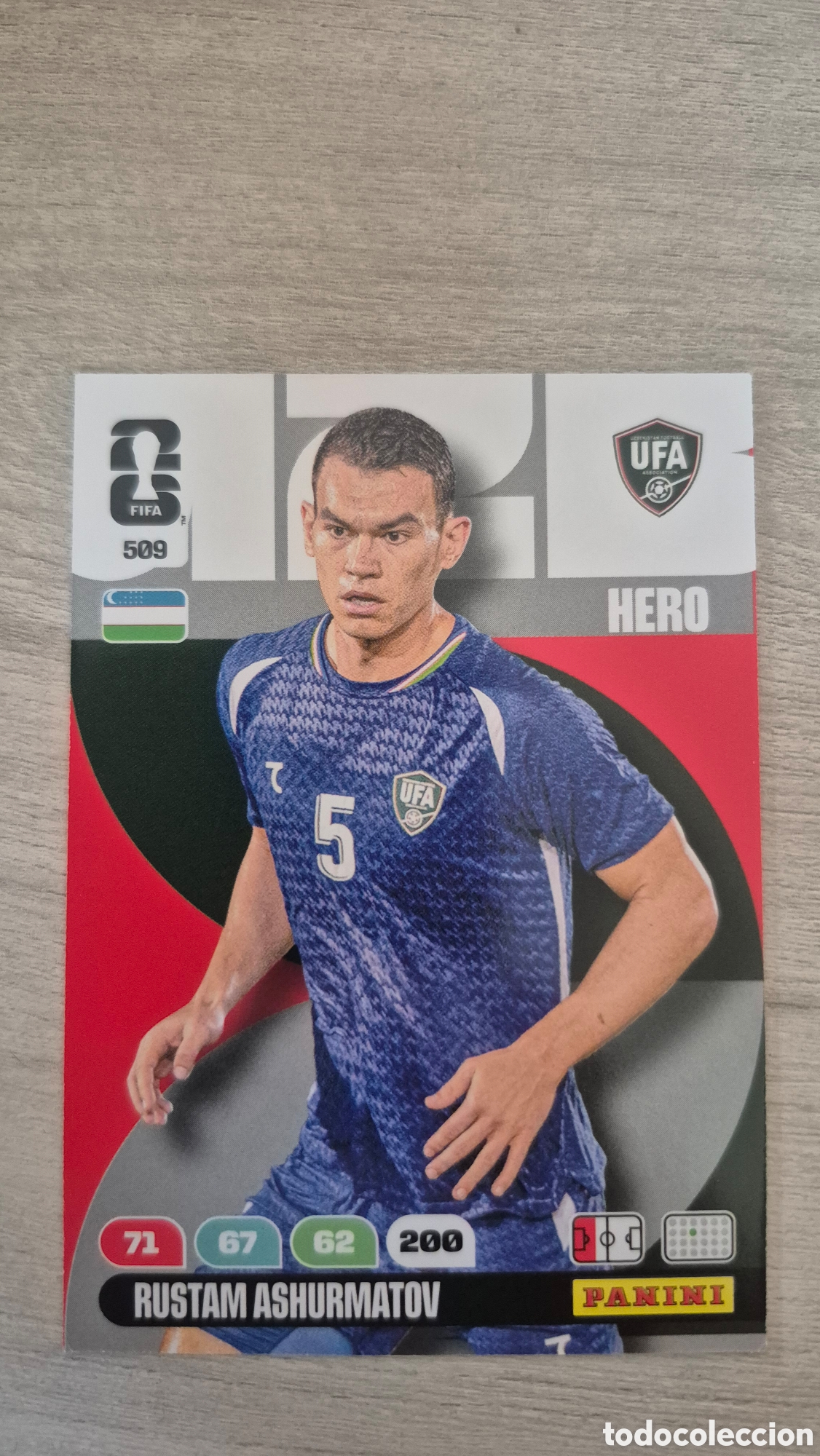 Cromos de F&uacute;tbol: N&deg;509 Uzbekistan Rustam Ashurmatov Adrenalyn FIFA World Cup 26
