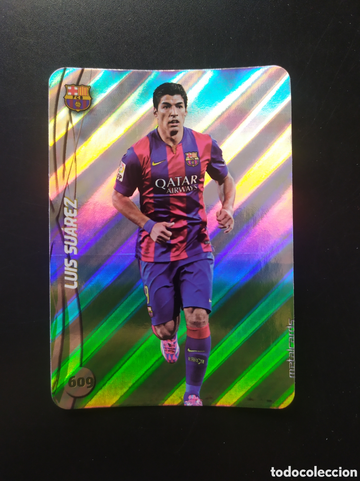 Cartes &agrave; collectionner de Football: Mundicromo fichas Liga 2014 2015 14 15 Luis Su&aacute;rez top brillo rayas n&deg; 609 Barcelona