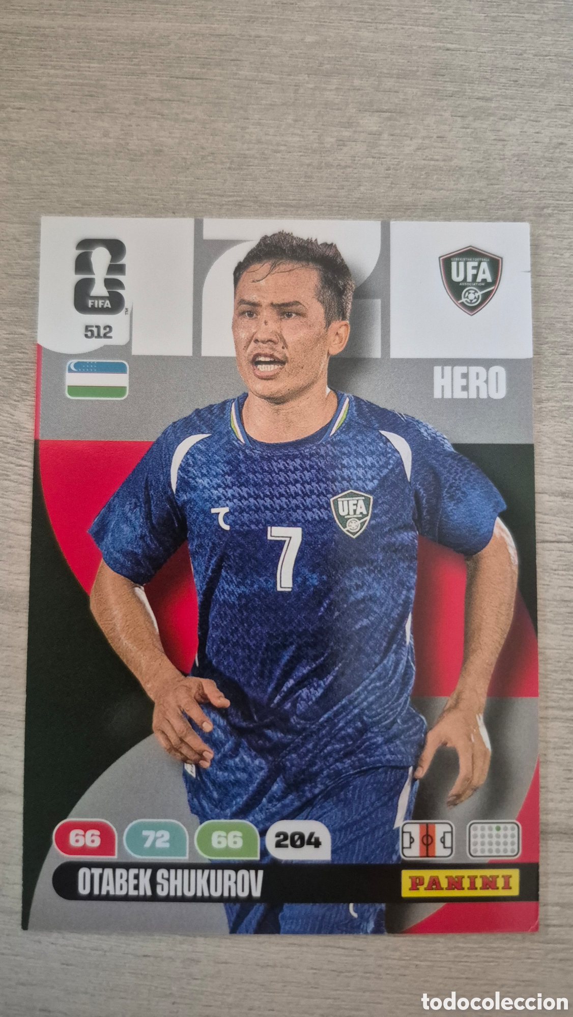 Cartes &agrave; collectionner de Football: N&deg;512 Uzbekistan Otabek Shukurov Adrenalyn FIFA World Cup 26