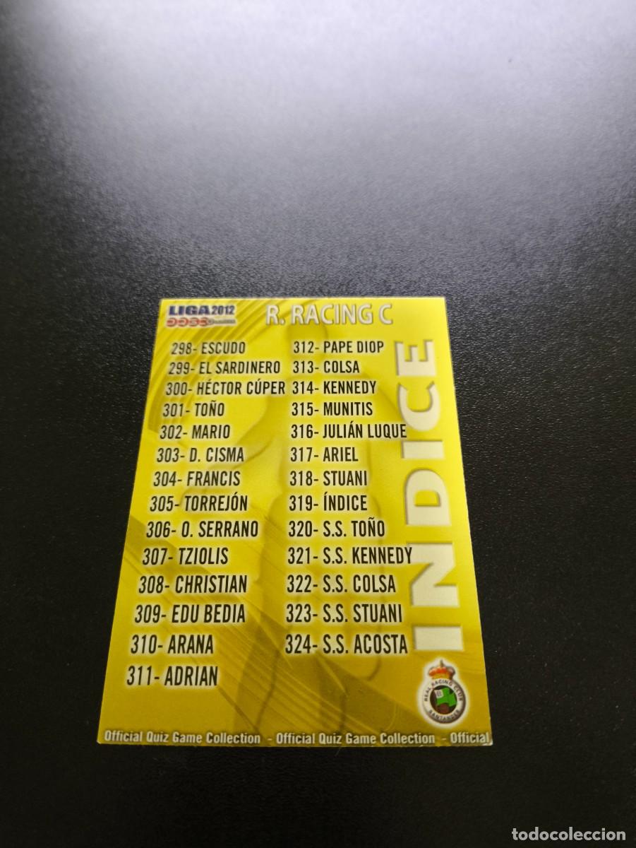 Figurine di Calcio: 319 INDICE RACING DE SANTANDER MUNDICROMO LIGA 2011 2012 11 12 NO PANINI ESTE MEGACRACKS
