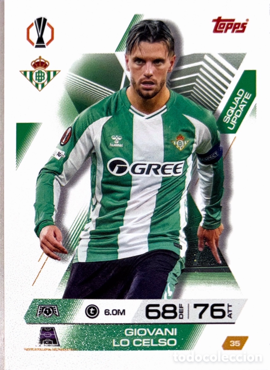 Cromos de F&uacute;tbol: 35. Giovani Lo Celso - Real Betis Balompi&eacute; - (MATCH ATTAX EXTRA CHAMPIONS LEAGUE 2025/26) TOPPS