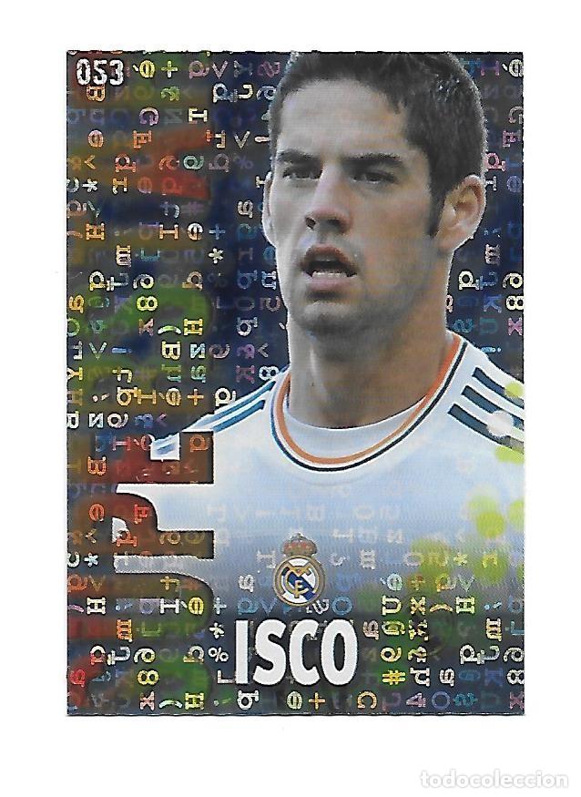 Cromos de F&uacute;tbol: 53 ISCO (REAL MADRID) SUPERSTAR BRILLO LETRAS , MUNDICROMO QUIZ GAME LIGA 2013 2014