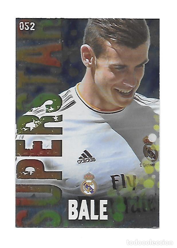 Cromos de F&uacute;tbol: 52 GARETH BALE (REAL MADRID) SUPERSTAR BRILLO LISO , MUNDICROMO QUIZ GAME LIGA 2013 2014
