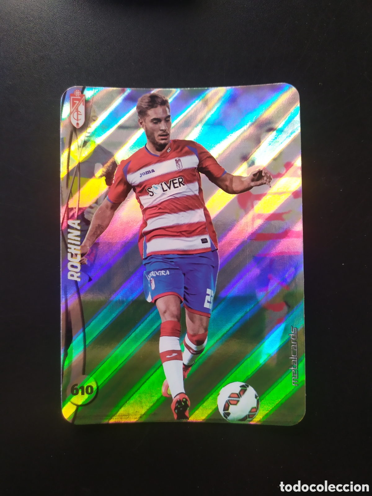 Cromos de F&uacute;tbol: Mundicromo fichas Liga 2014 2015 14 15 Rochina top brillo rayas n&deg; 610 Granada