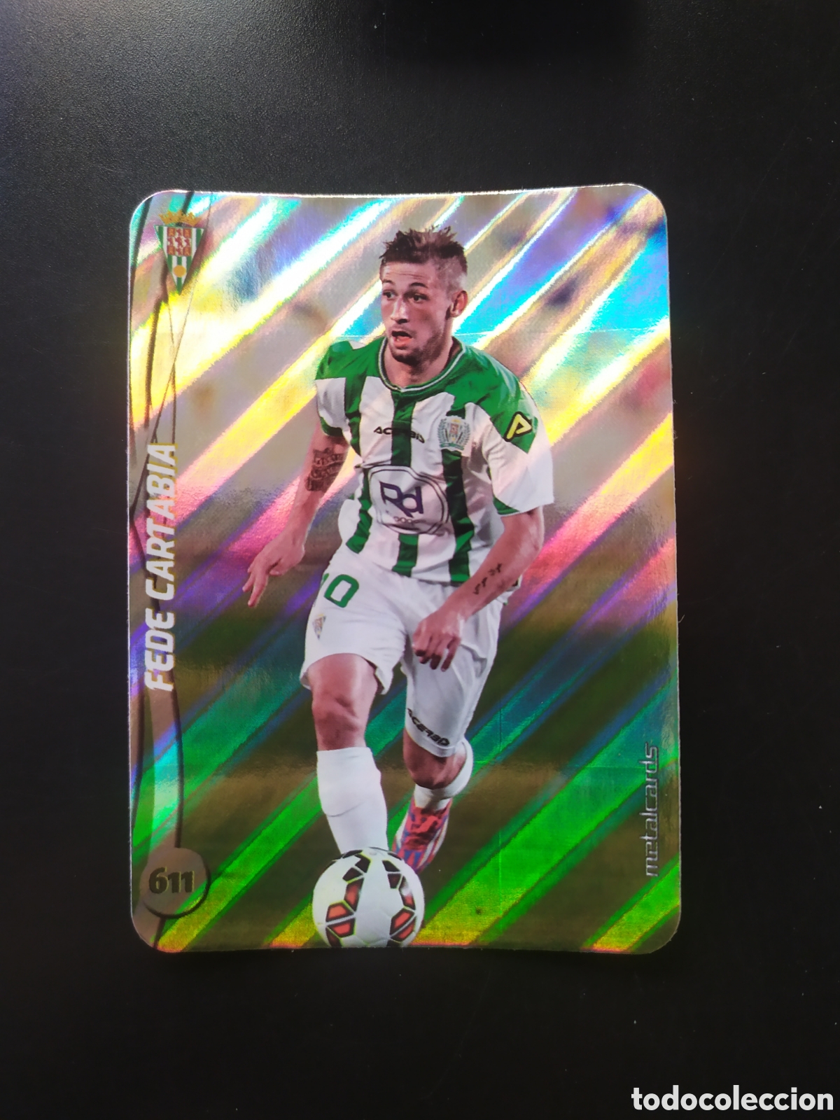 Cromos de F&uacute;tbol: Mundicromo fichas Liga 2014 2015 14 15 Fede Cartabia top brillo rayas n&deg; 611 C&oacute;rdoba