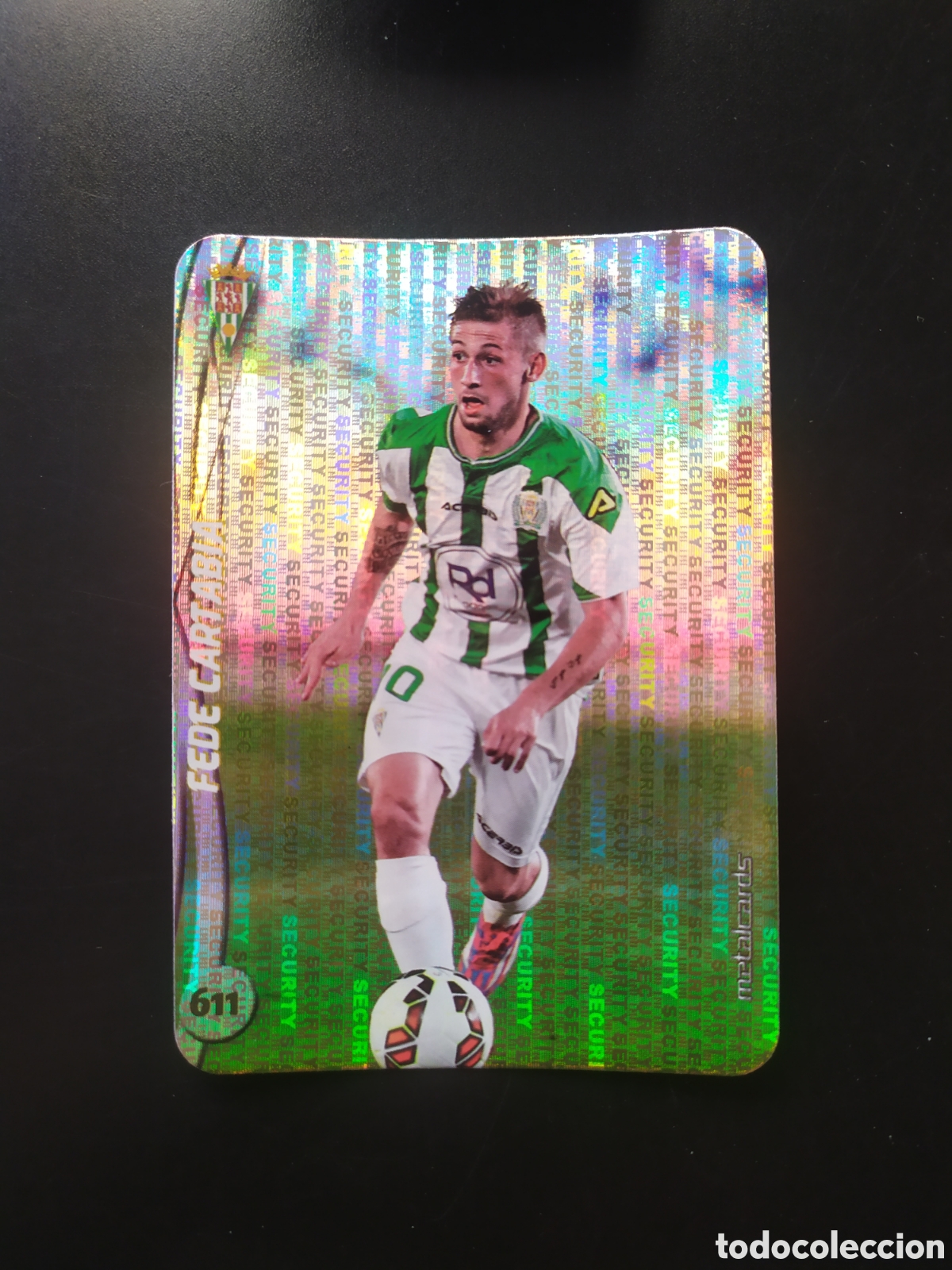Cromos de F&uacute;tbol: Mundicromo fichas Liga 2014 2015 14 15 Fede Cartabia top brillo security n&deg; 611 C&oacute;rdoba