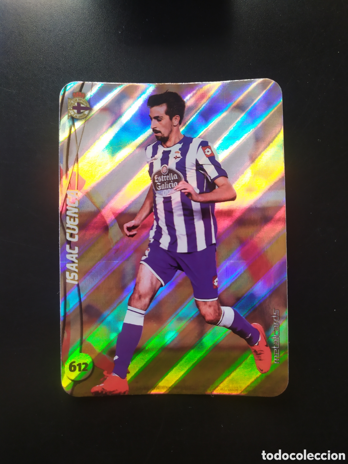 Cromos de F&uacute;tbol: Mundicromo fichas Liga 2014 2015 14 15 Isaac Cuenca top brillo rayas n&deg; 612 Deportivo Coru&ntilde;a