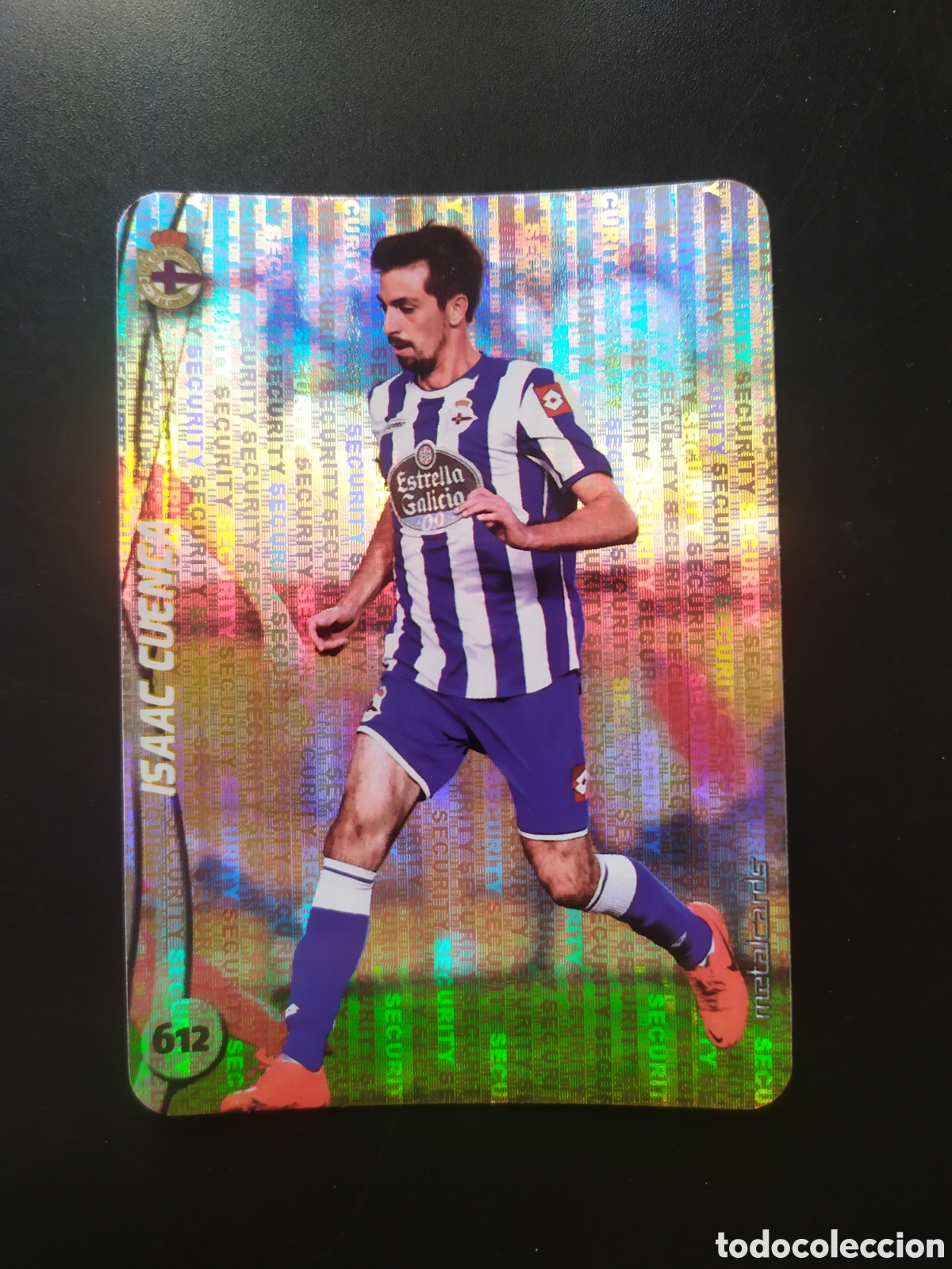 Cromos de F&uacute;tbol: Mundicromo fichas Liga 2014 2015 14 15 Isaac Cuenca top brillo security n&deg; 612 Deportivo Coru&ntilde;a