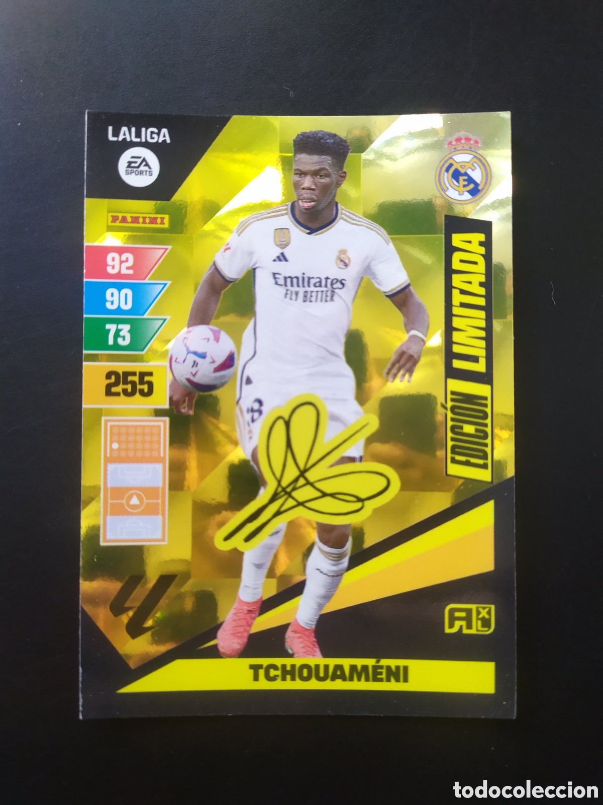 Cromos de F&uacute;tbol: Adrenalyn 2023 2024 23 24 panini Tchouameni edicion limitada firmada Real Madrid