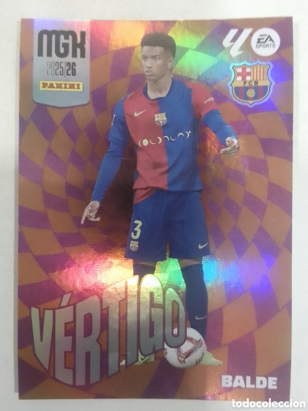 Cromos de F&uacute;tbol: Megacracks 2025/26 n&deg; 380 Balde &bull; Barcelona. V&Eacute;RTIGO.