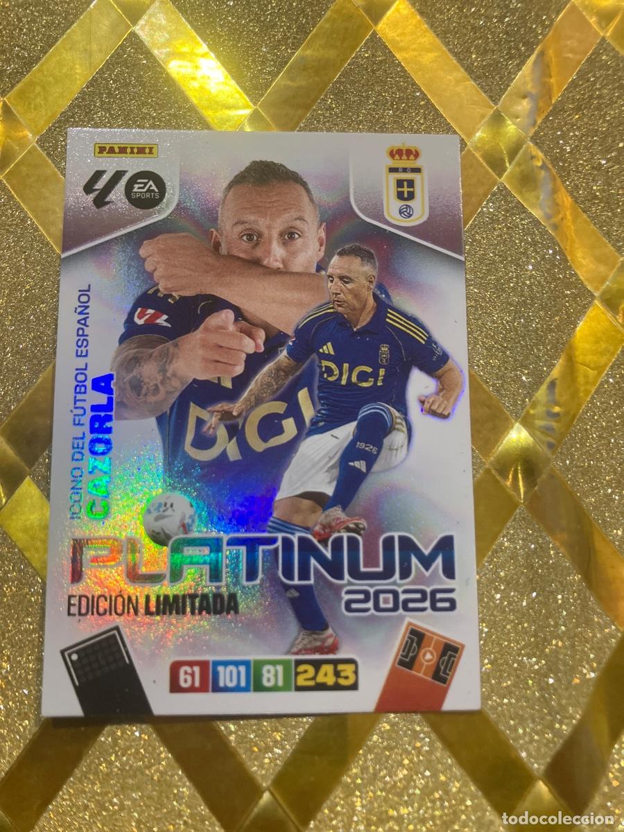 Cromos de F&uacute;tbol: CROMO DE FUTBOL CAZORLA OVIEDO EDICION LIMITADA POCKET BOX PLATINUM ADRENALYN XL 2025 2026 PANINI !