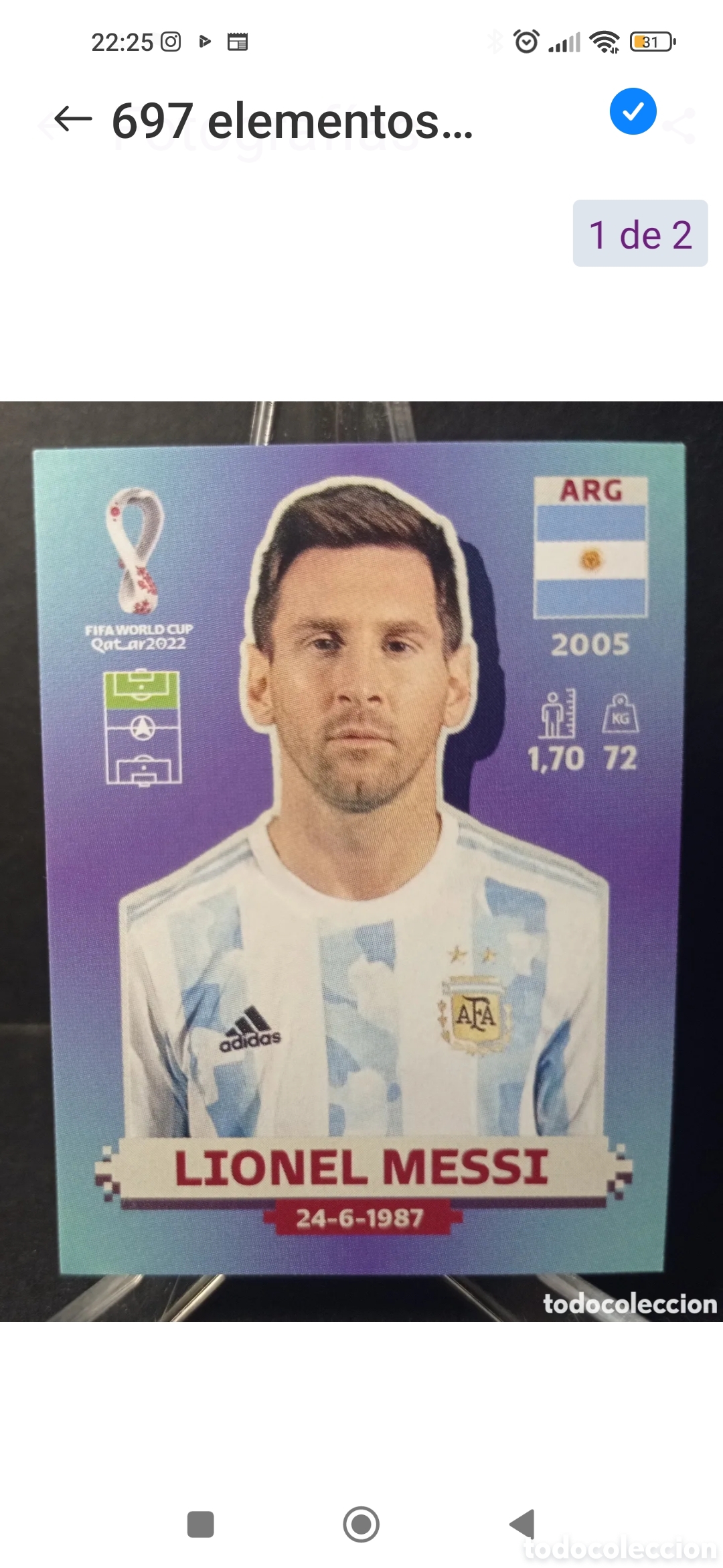 Cromos de F&uacute;tbol: ###Messi Qatar 2022 ###