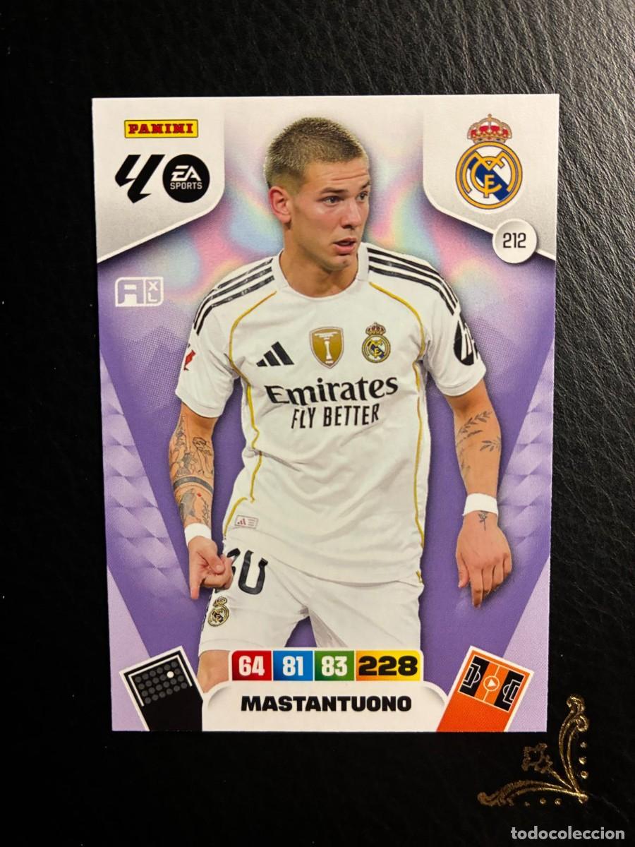 Cromos de F&uacute;tbol: 212 MASTATUONO REAL MADRID ADRENALYN LIGA 25 26 2025 2026 PANINI
