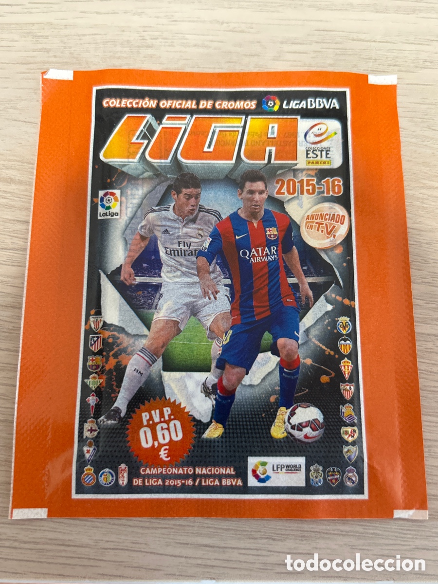Cromos de F&uacute;tbol: Sobre cromos liga Este Panini 2015 2016 15 16 sin abrir