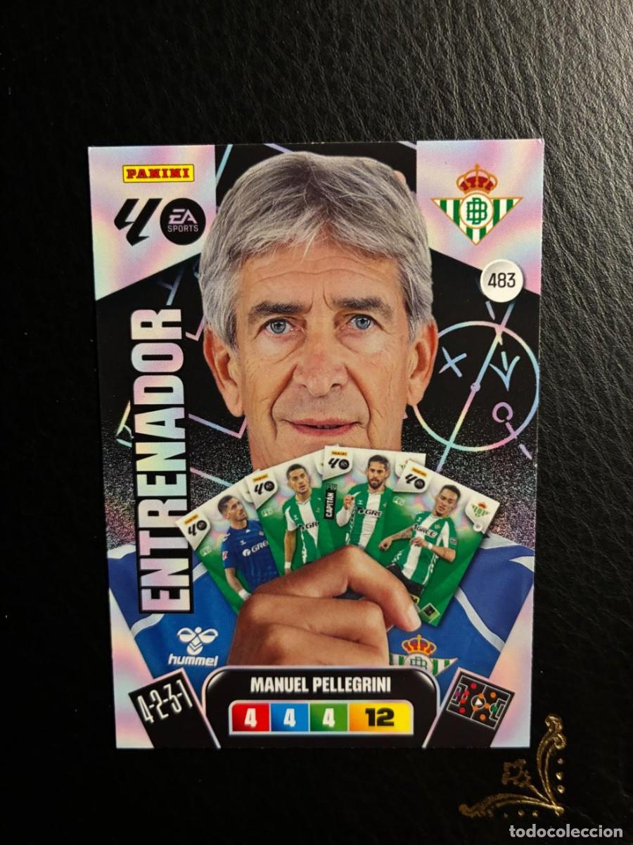 Cromos de F&uacute;tbol: 483 MANUEL PELLEGRINI BETIS ENTRENADOR ADRENALYN LIGA 25 26 2025 2026 PANINI