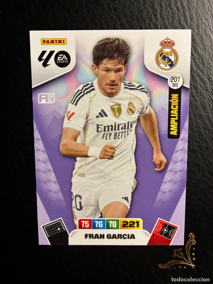 Cromos de F&uacute;tbol: 207 BIS FRAN GARCIA 207BIS AMPLIACION REAL MADRID ADRENALYN LIGA 25 26 2025 2026 PANINI