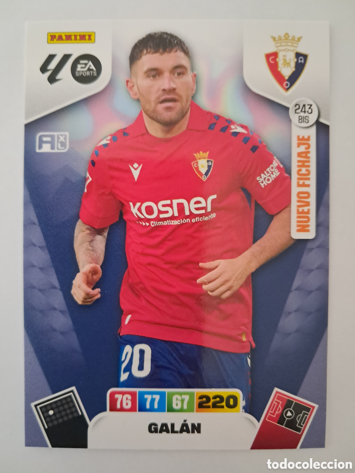 Fu&szlig;ball-Sticker: 243 BIS Gal&aacute;n Adrenalyn