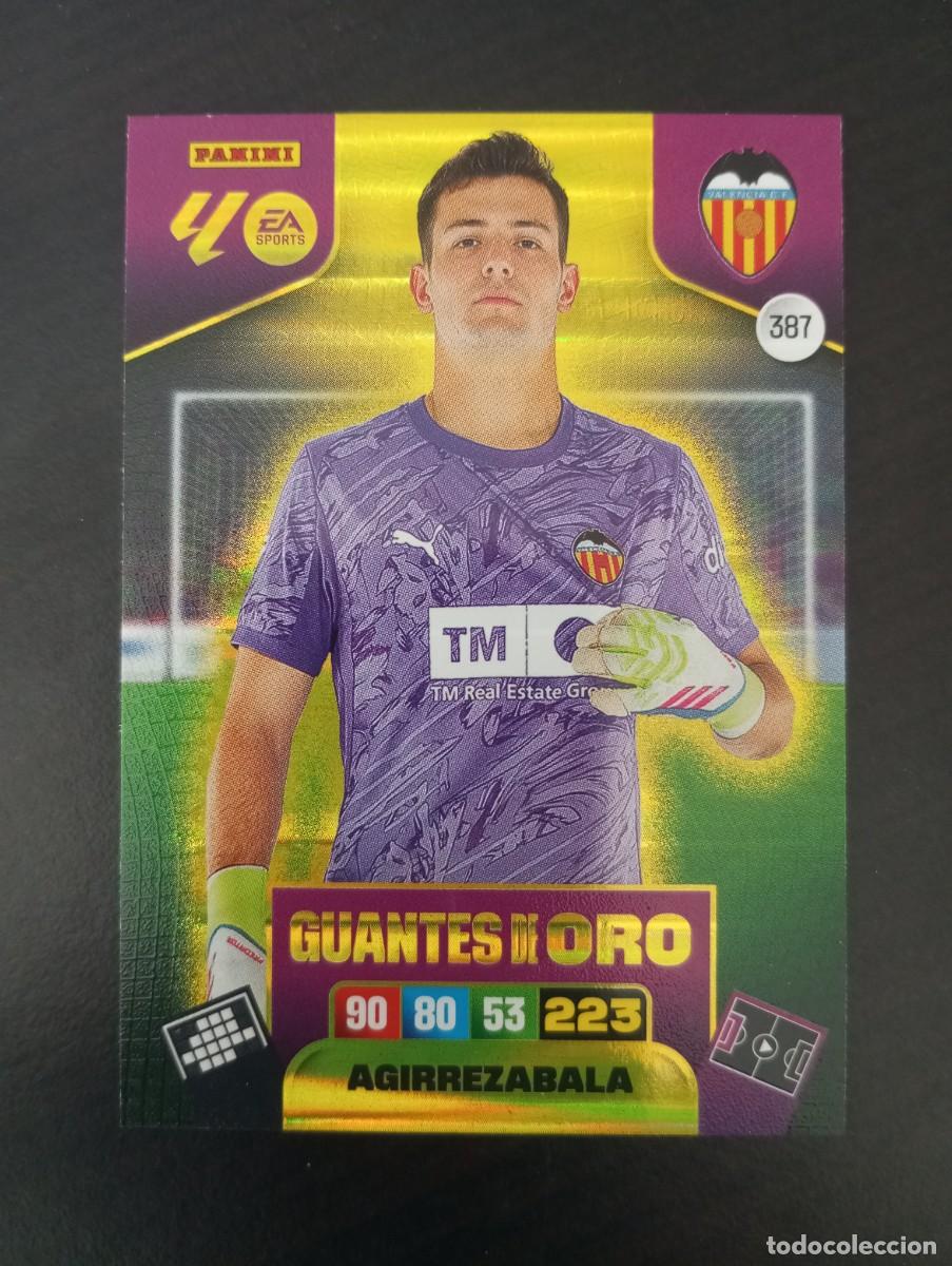 Cromos de F&uacute;tbol: CARD ADRENALYN XL PANINI 2025-2026 25 26 GUANTES DE ORO AGIRREZABALA VALENCIA 387
