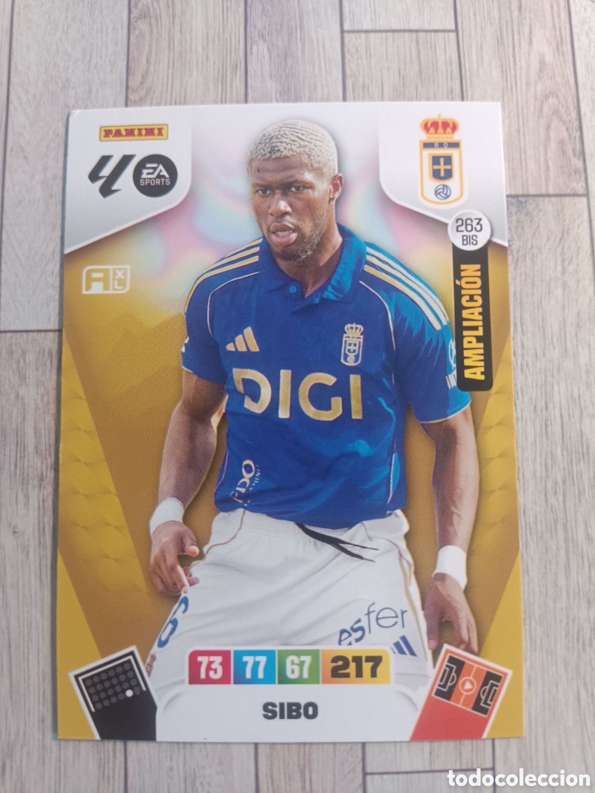 Fu&szlig;ball-Sticker: 263 BIS SIBO AMPLIACI&Oacute;N REAL OVIEDO ADRENALYN XL LIGA 2025 2026 PANINI 25 26
