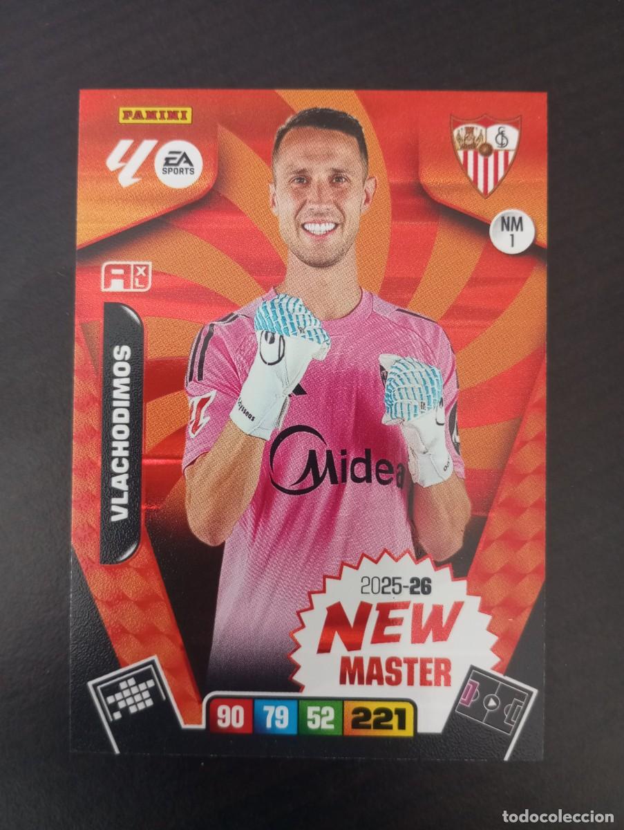 Cromos de F&uacute;tbol: CARD ADRENALYN XL PANINI 2025-2026 25 26 NEW MASTER VLACHODIMOS SEVILLA NM 1