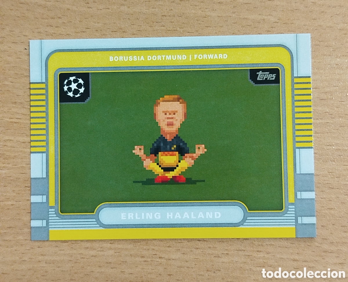 Cromos de F&uacute;tbol: 8 BIT HAALAND BORUSSIA DORTMUND 8B-5 2026 TOPPS UEFA CLUB FLAGSHIP CARD CROMO PARALELA