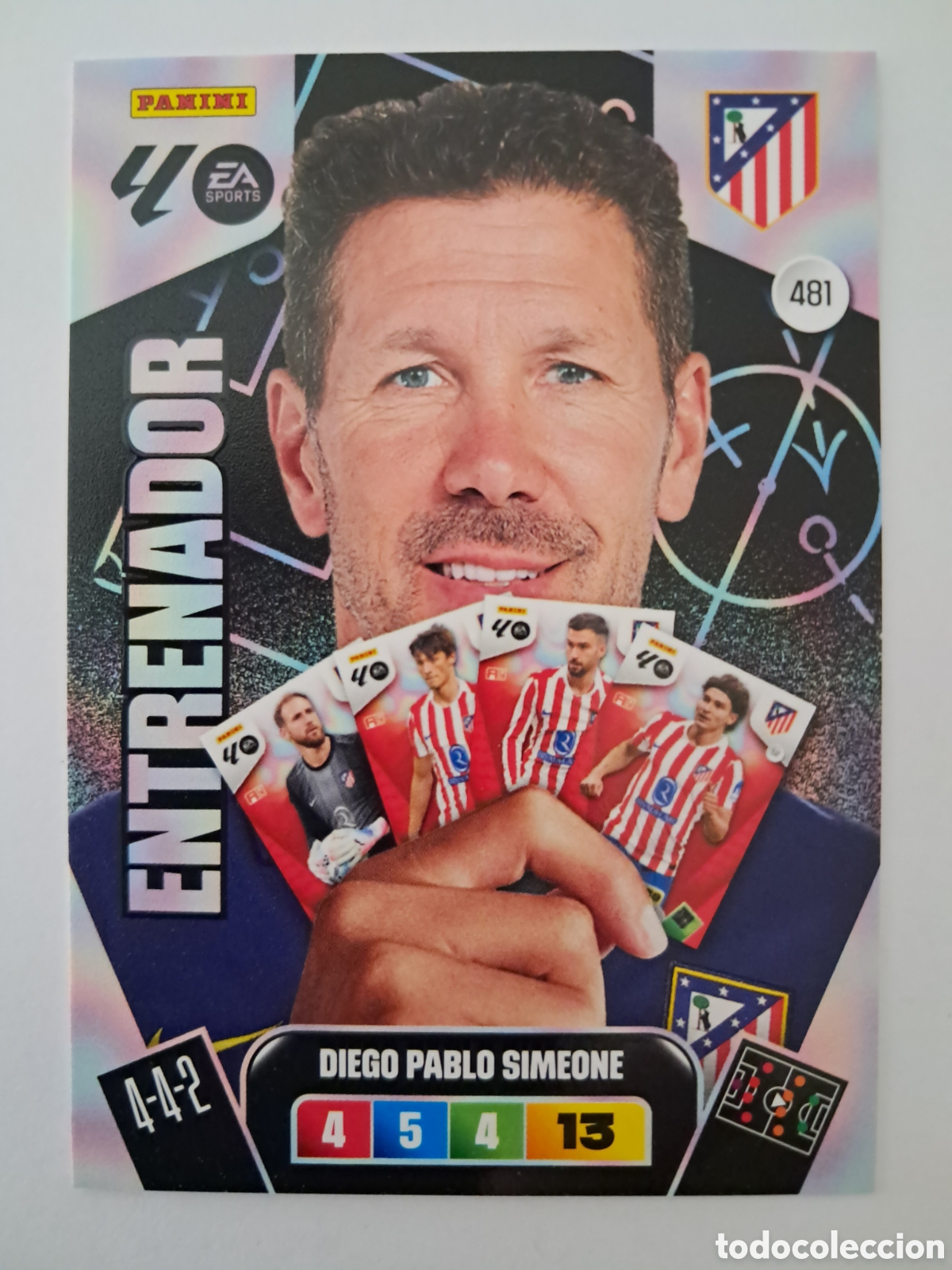 Cromos de F&uacute;tbol: 481 Simeone Adrenalyn