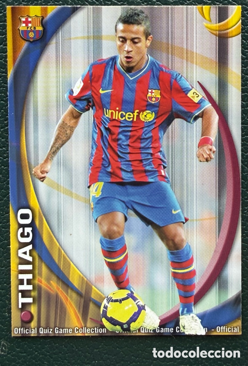 Cromos de F&uacute;tbol: 667 THIAGO FC BARCELONA FICHAS ALBUM MUNDICROMO 2010 2011 10 11