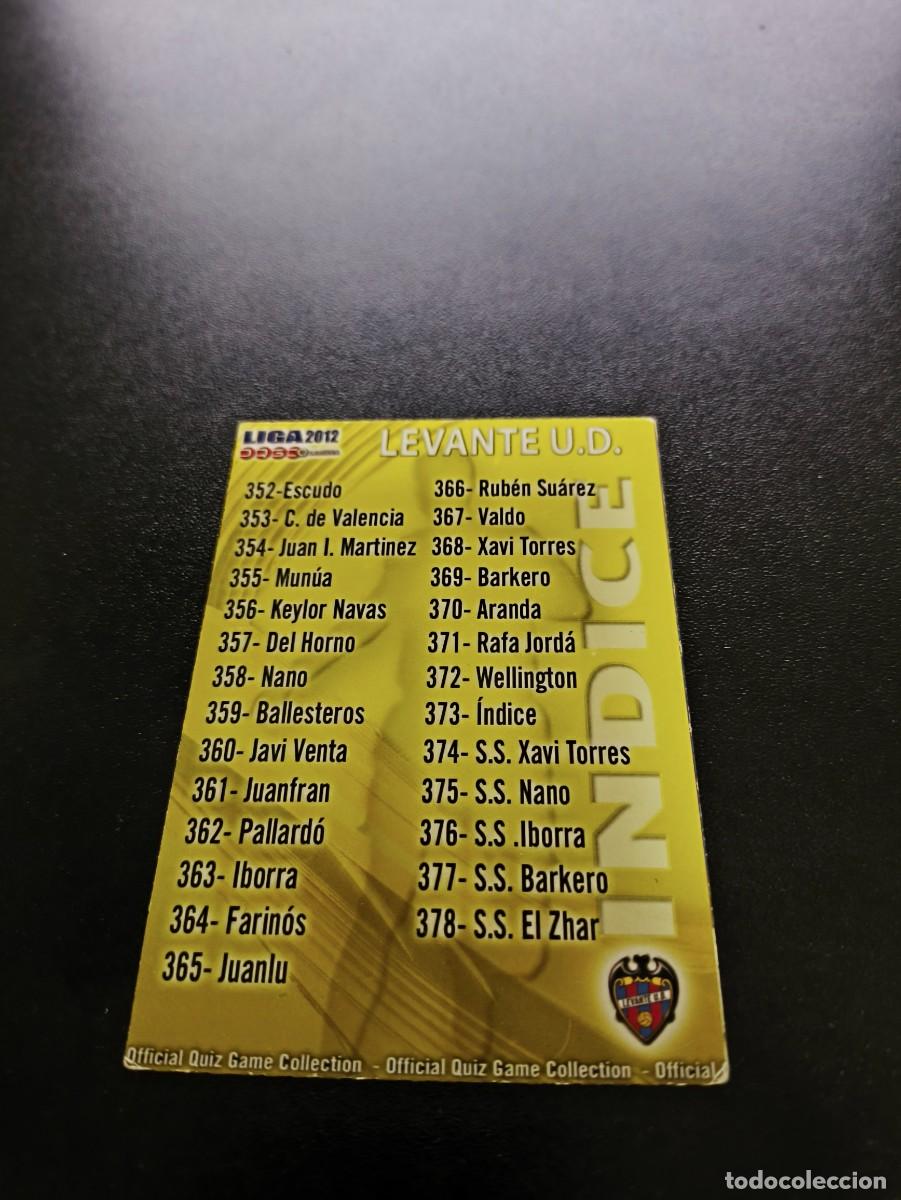 Cromos de F&uacute;tbol: 373 INDICE LEVANTE MUNDICROMO LIGA 2011 2012 11 12 NO PANINI ESTE MEGACRACKS