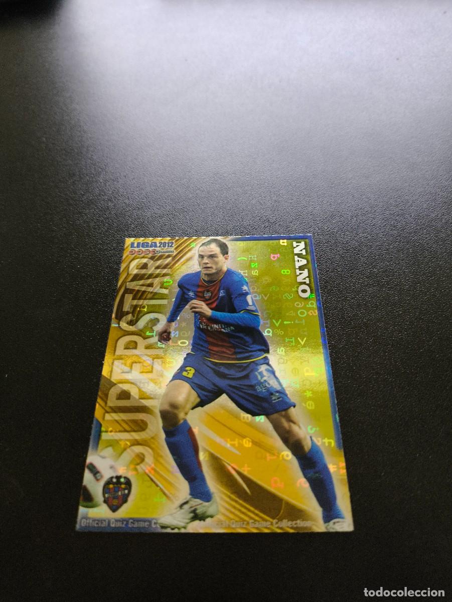 Cromos de F&uacute;tbol: 375 NANO FONDO LETRAS SUPERSTAR LEVANTE MUNDICROMO LIGA 2011 2012 11 12 NO PANINI ESTE MEGACRACKS