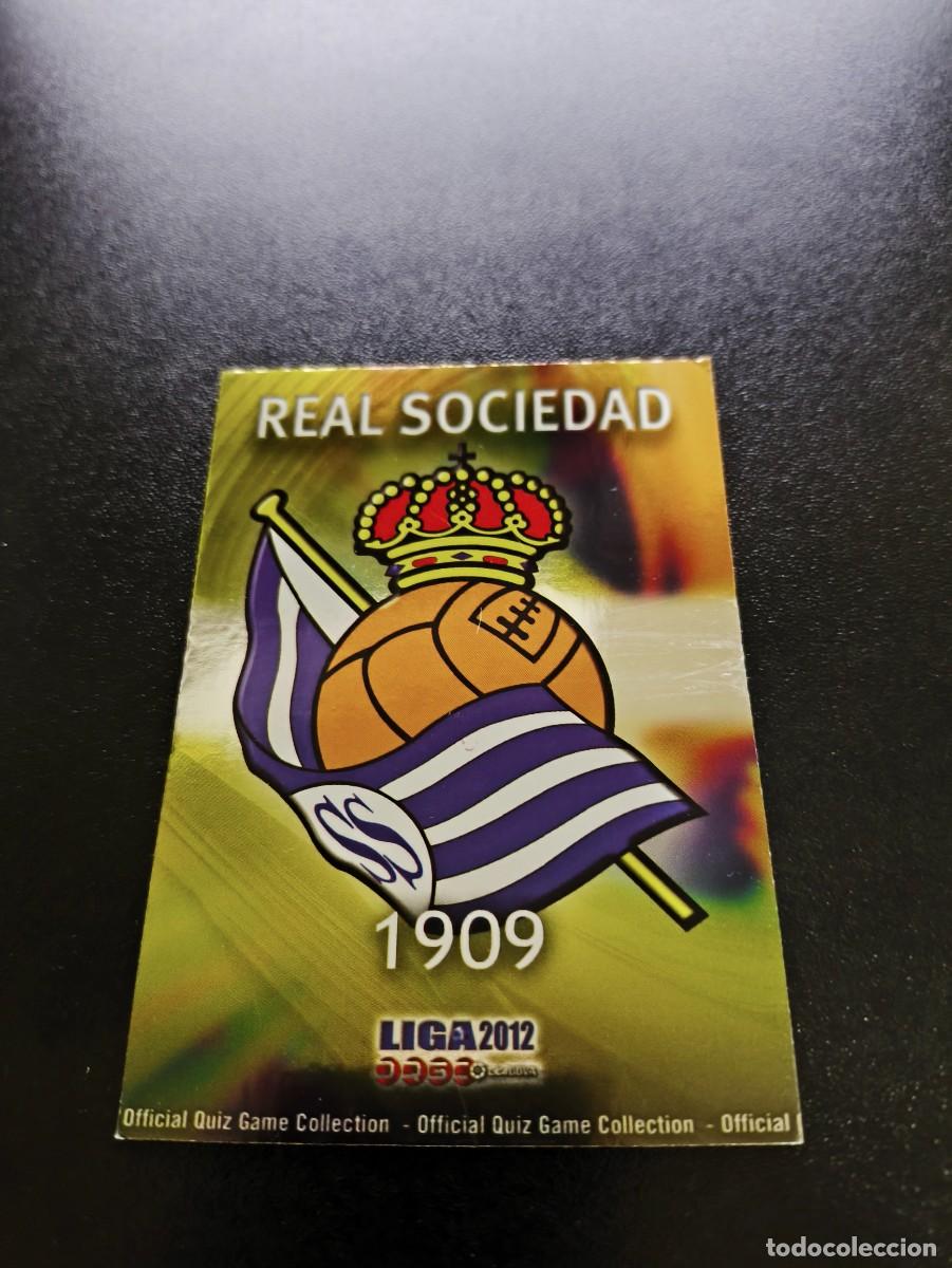 Cromos de F&uacute;tbol: 379 ESCUDO BRILLO LISO REAL SOCIEDAD MUNDICROMO LIGA 2011 2012 11 12 NO PANINI ESTE MEGACRACKS