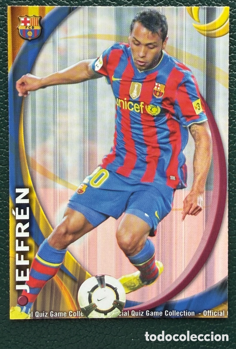 Cromos de F&uacute;tbol: 668 JEFFREN FC BARCELONA FICHAS ALBUM MUNDICROMO 2010 2011 10 11