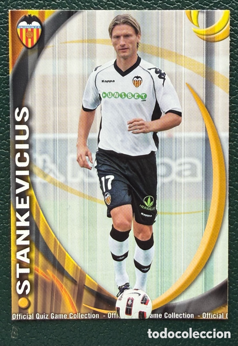 Cartes &agrave; collectionner de Football: 672 STANKEVICIUS VALENCIA CF FICHAS ALBUM MUNDICROMO 2010 2011 10 11