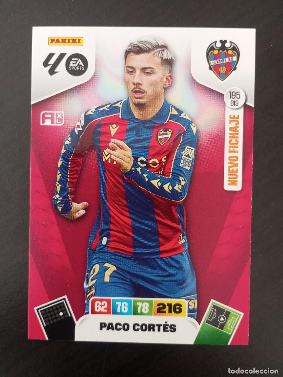 Cromos de F&uacute;tbol: CARD ADRENALYN XL PANINI 2025-2026 25 26 NUEVO FICHAJE PACO CORTES LEVANTE 195 BIS