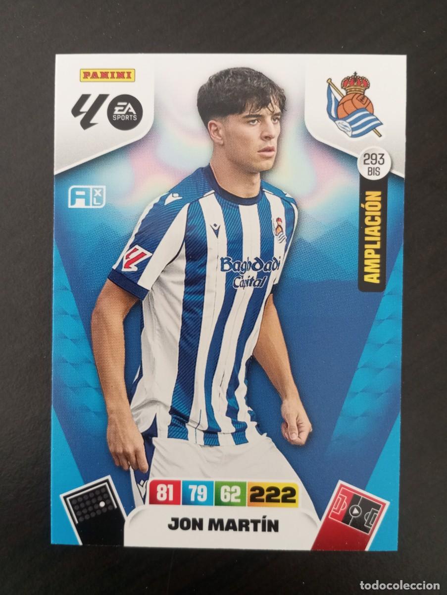 Cromos de F&uacute;tbol: CARD ADRENALYN XL PANINI 2025-2026 25 26 AMPLIACI&Oacute;N JON MARTIN REAL SOCIEDAD 293 BIS