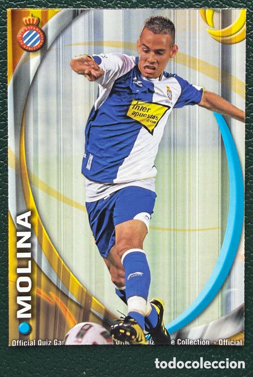 Cromos de F&uacute;tbol: 690 MOLINA RCD ESPANYOL FICHAS ALBUM MUNDICROMO 2010 2011 10 11