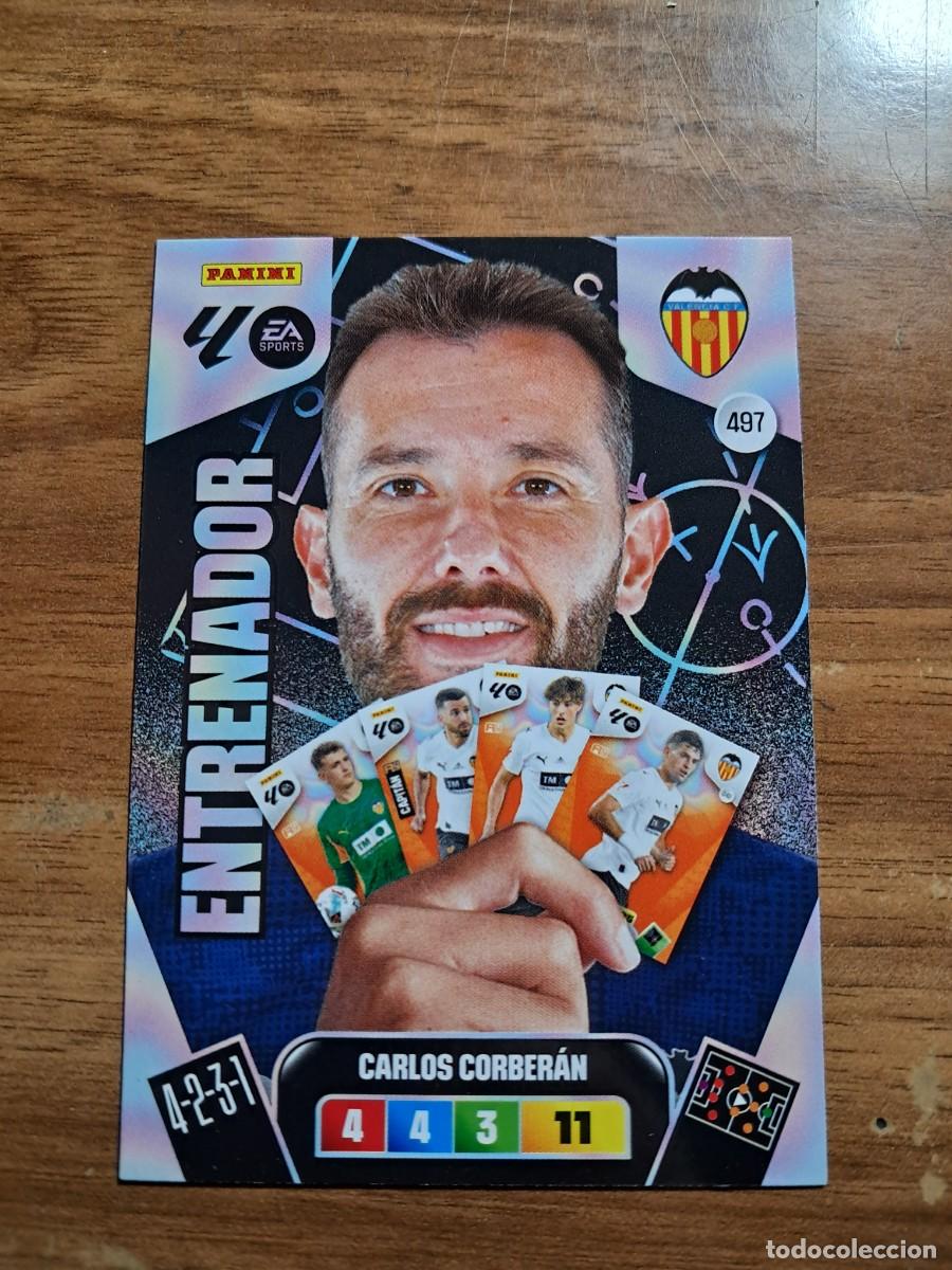 Cromos de F&uacute;tbol: CROMO COLECCIONES ESTE TEMPORADA 25/26: ENTRENADOR CARLOS CORBER&Aacute;N (VALENCIA), N&deg; 497