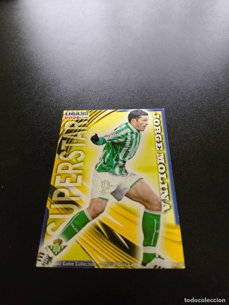 Cromos de F&uacute;tbol: 485 JORGE MOLINA MATE REAL BETIS MUNDICROMO LIGA 2011 2012 11 12 NO PANINI ESTE MEGACRACKS