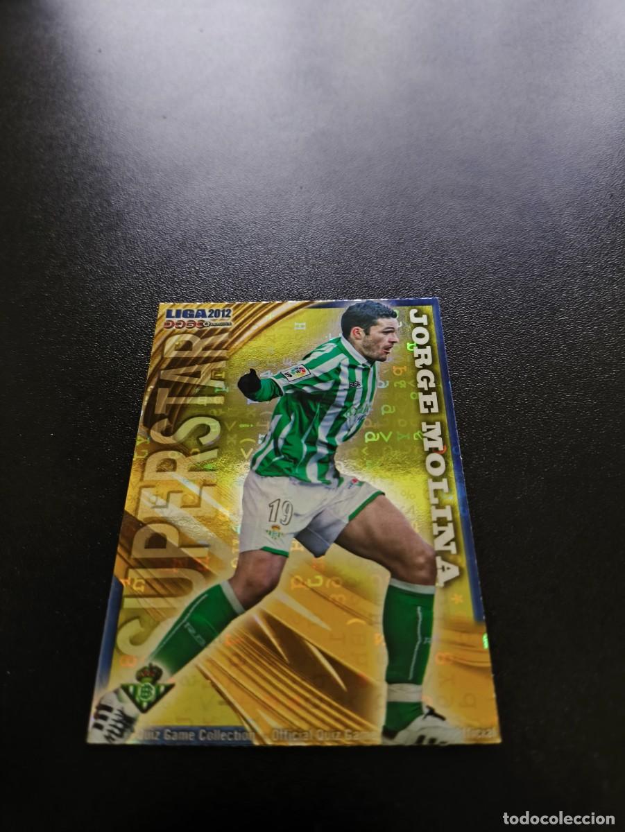 Cromos de F&uacute;tbol: 485 JORGE MOLINA FONDO LETRAS REAL BETIS MUNDICROMO LIGA 2011 2012 11 12 NO PANINI ESTE MEGACRACKS