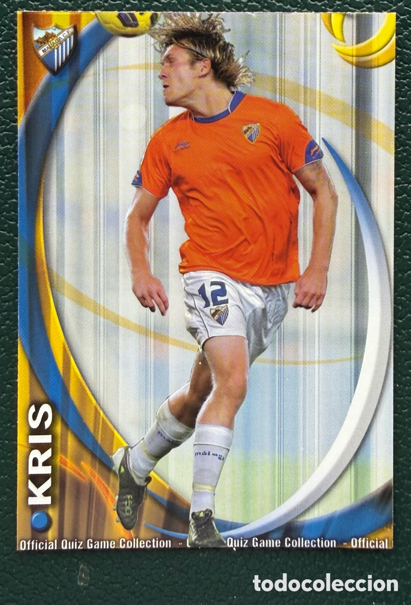 Football Stickers: 705 KRIS MALAGA CF FICHAS ALBUM MUNDICROMO 2010 2011 10 11