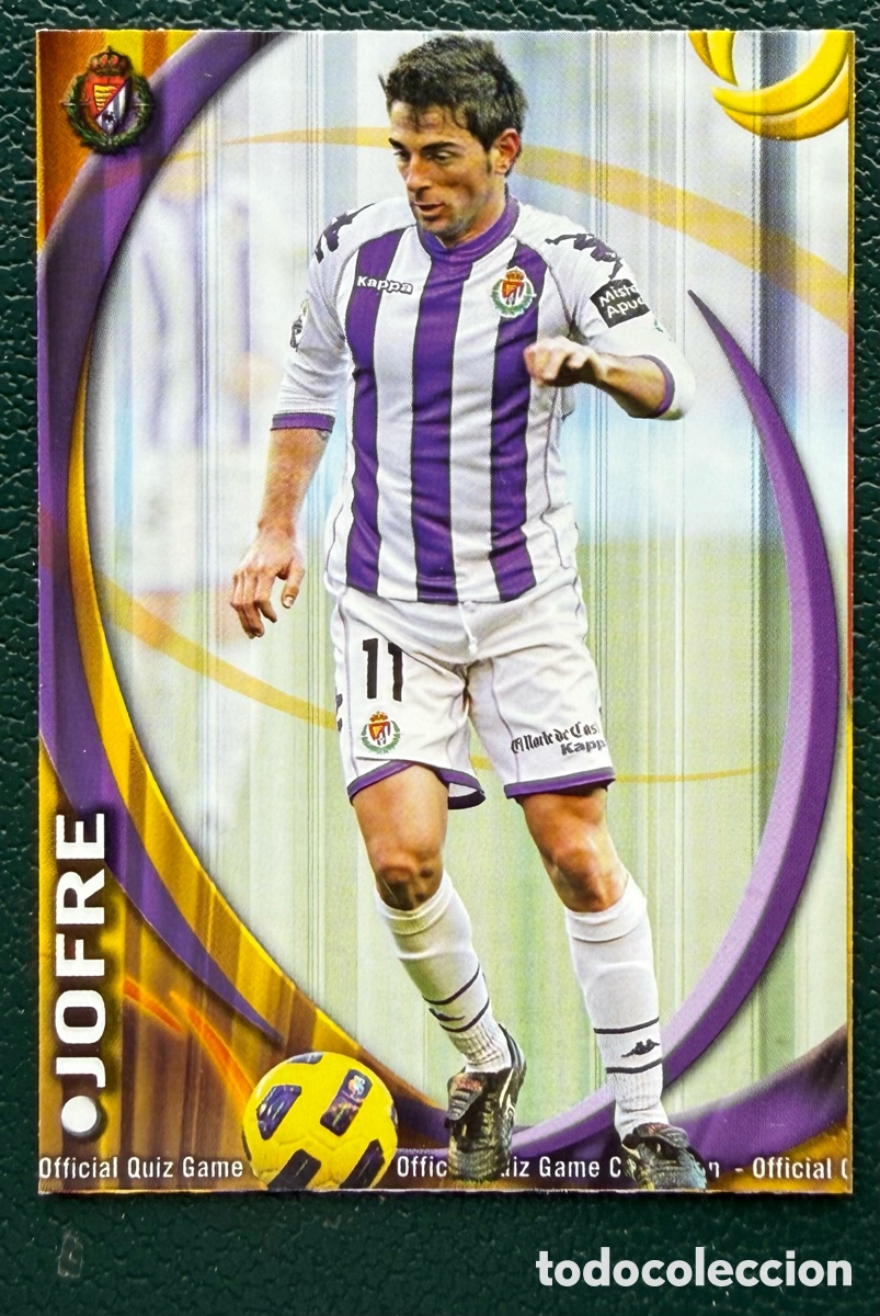 Football Stickers: 724 JOFRE REAL VALLADOLID FICHAS ALBUM MUNDICROMO 2010 2011 10 11
