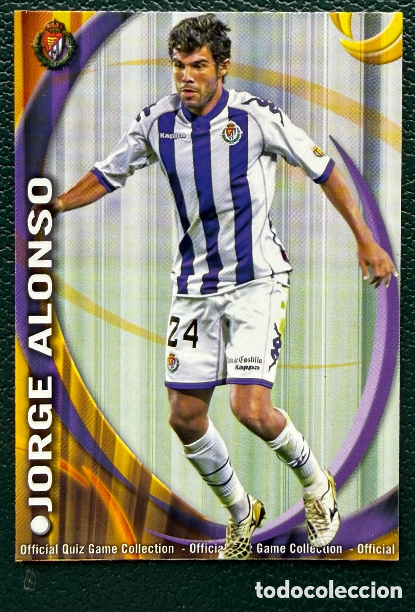 Football Stickers: 726 JORGE ALONSO REAL VALLADOLID FICHAS ALBUM MUNDICROMO 2010 2011 10 11