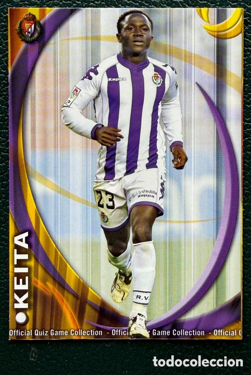 Football Stickers: 727 KEITA REAL VALLADOLID FICHAS ALBUM MUNDICROMO 2010 2011 10 11