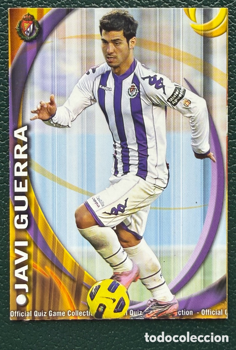 Fu&szlig;ball-Sticker: 728 JAVI GUERRA REAL VALLADOLID FICHAS ALBUM MUNDICROMO 2010 2011 10 11