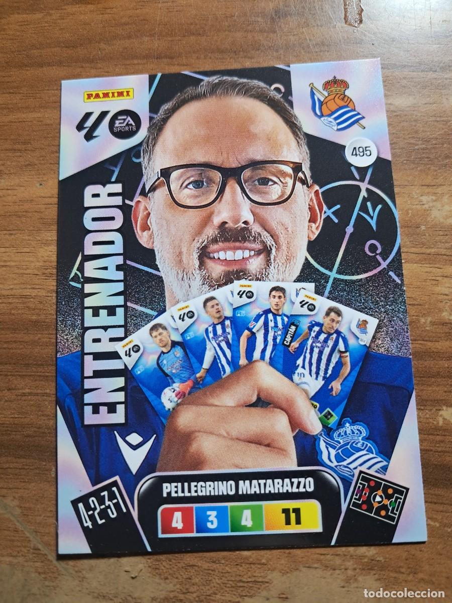 Cromos de F&uacute;tbol: CROMO COLECCIONES ESTE TEMPORADA 25/26: ENTRENADOR PELEGRINO MATARAZZO (REAL SOCIEDAD), N&deg; 495