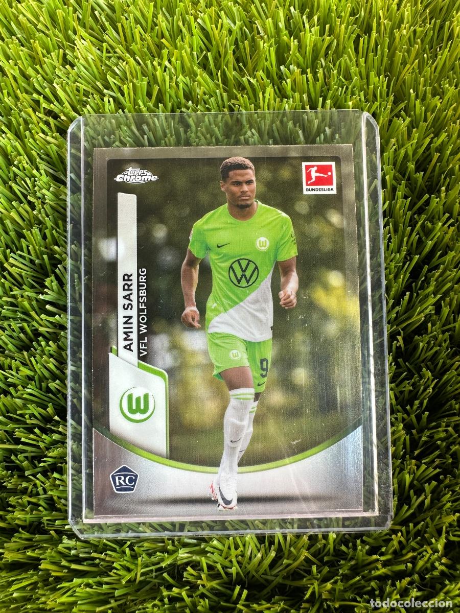 Cromos de F&uacute;tbol: N&ordm; 98 Amin Sarr Rookie Card VFL Wolfsburgo Topps Bundesliga Chrome 23 24