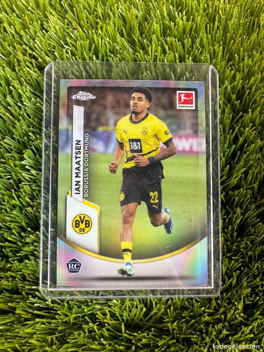 Cromos de F&uacute;tbol: N&ordm; 23 Ian Maatsen Rookie Card Refractor Borussia de Dortmund Topps Bundesliga Chrome 23 24