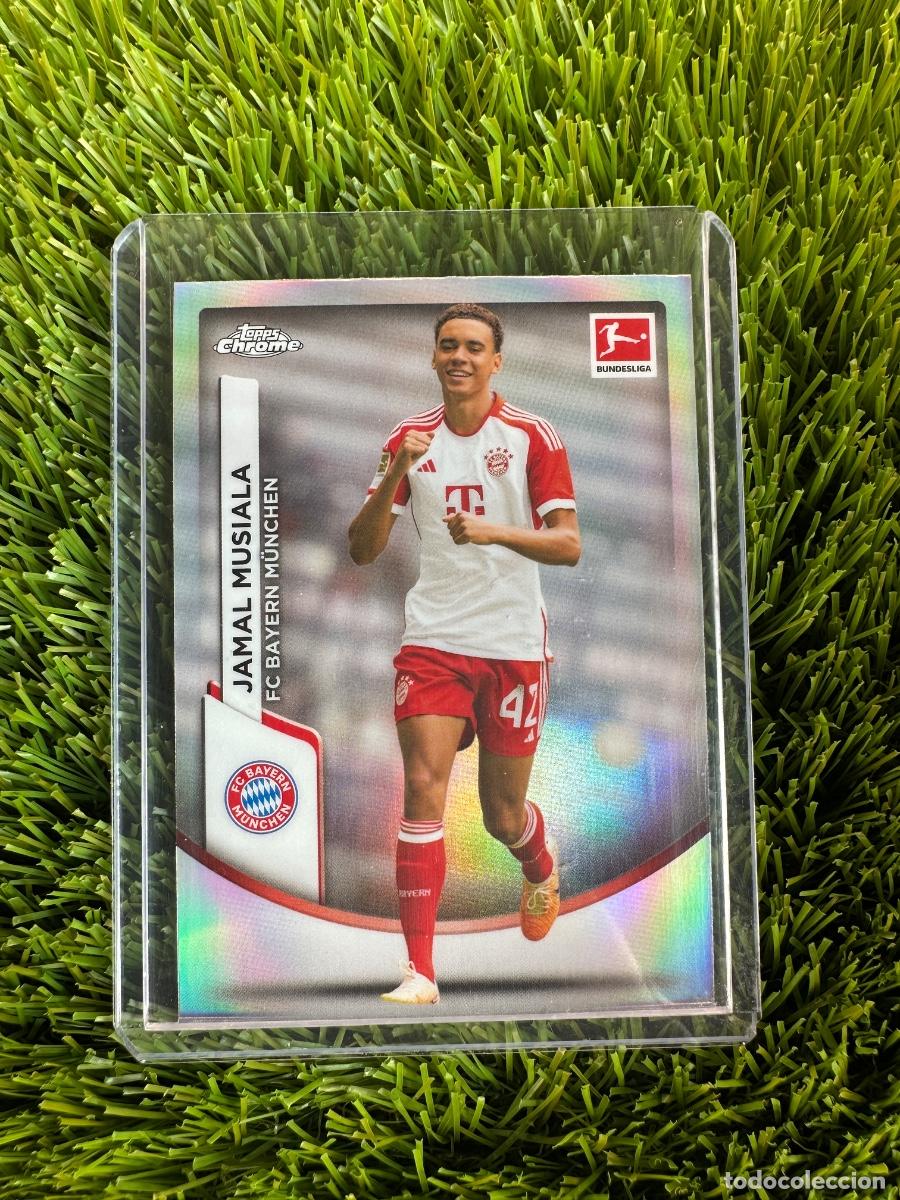 Cromos de F&uacute;tbol: N&ordm; 83 Jamal Musiala Refractor Bayern de Munich Topps Bundesliga Chrome 23 24