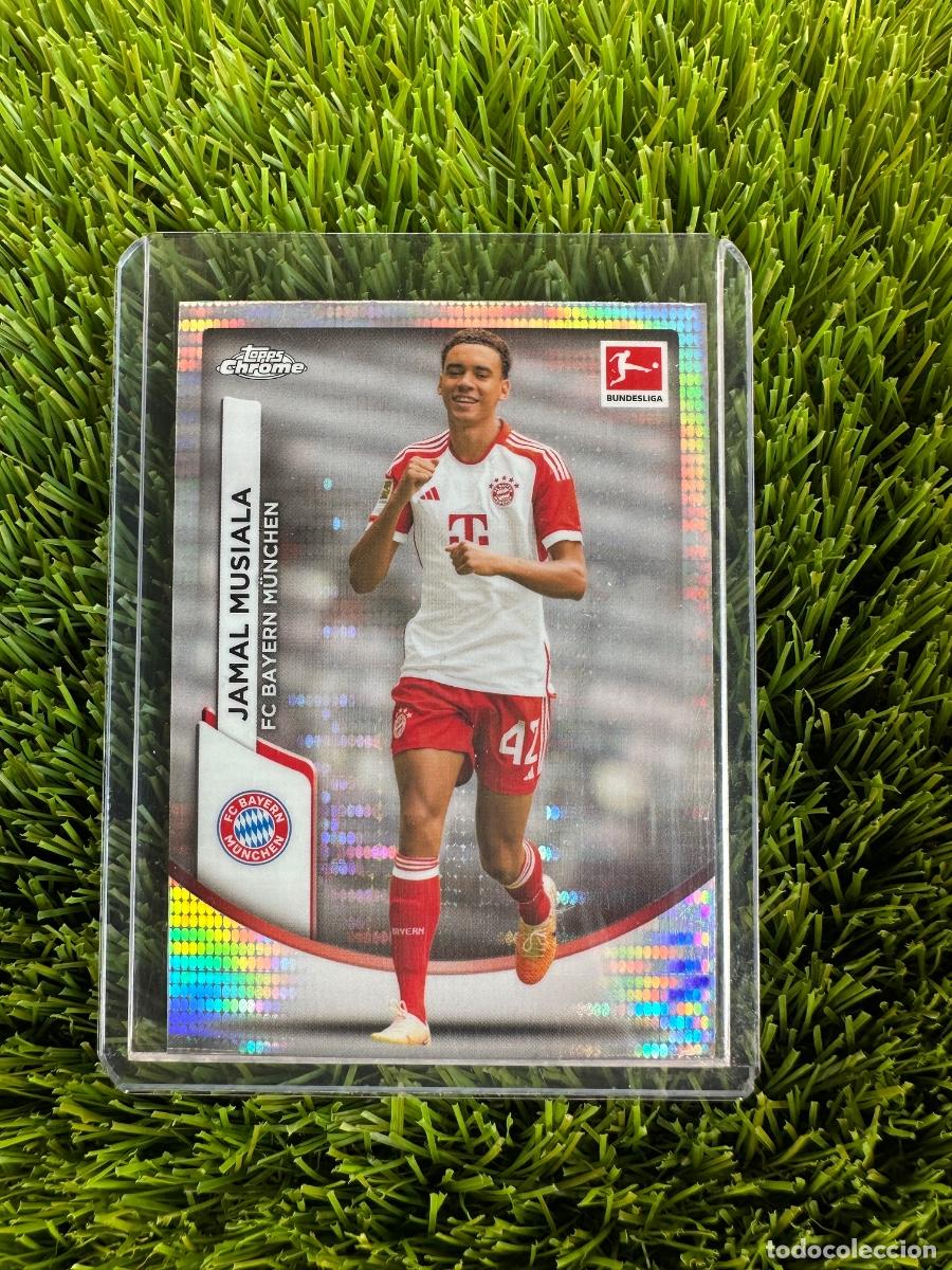 Cromos de F&uacute;tbol: N&ordm; 83 Jamal Musiala Pulsar Bayern de Munich Topps Bundesliga Chrome 23 24