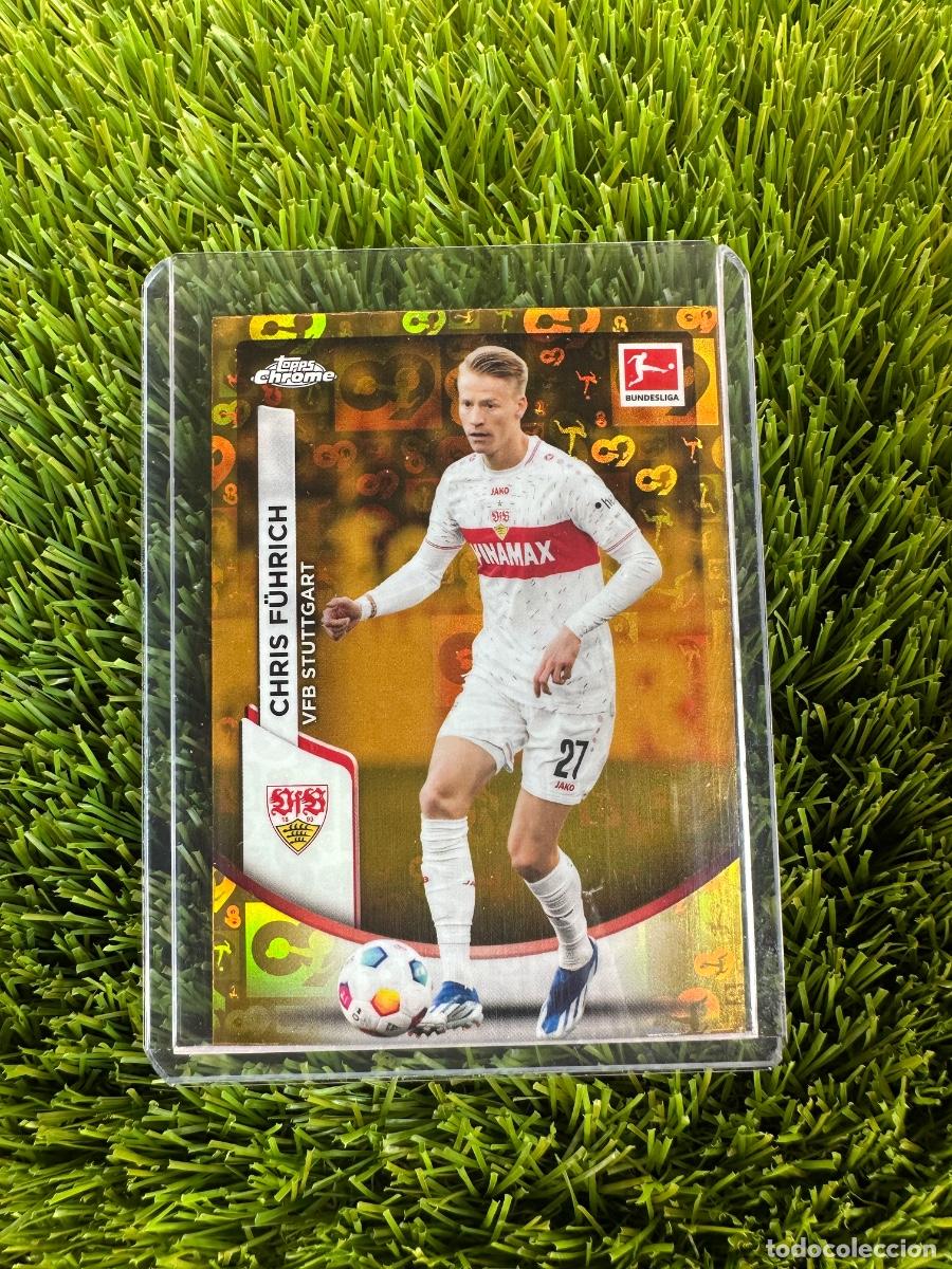 Cromos de F&uacute;tbol: N&ordm; 91 Chris F&uuml;hrich Gold Bundesliga 60 Years VFB Stuttgart Topps Bundesliga Chrome 23 24