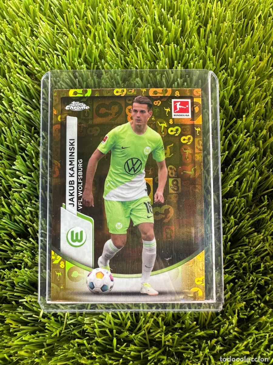 Cromos de F&uacute;tbol: N&ordm; 96 Jakub Kaminski Gold Bundesliga 60 Years VFL Wolfsburgo Topps Bundesliga Chrome 23 24